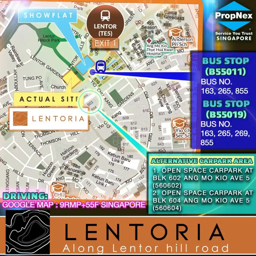 Lentoria Showflat Location Map